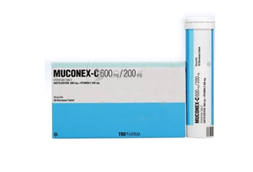 MUCONEX- C 600 MG/200 MG 30 EFERVESAN TABLET